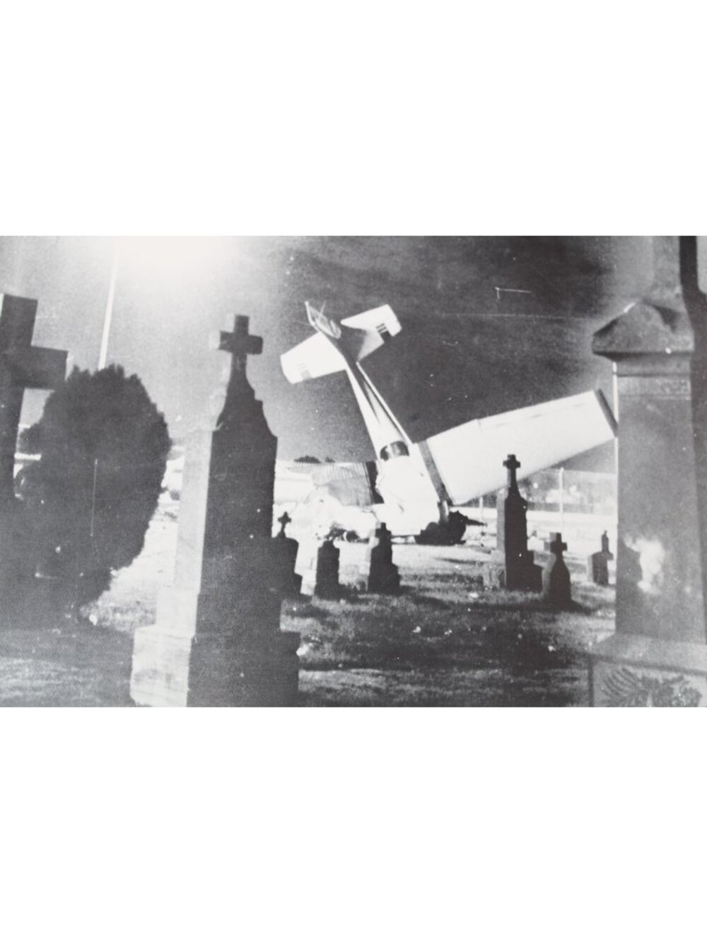 Plane Crash in Cemetery Photo Repro Print DPA Series 94809